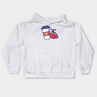 Coffee And Tea Kids Hoodie